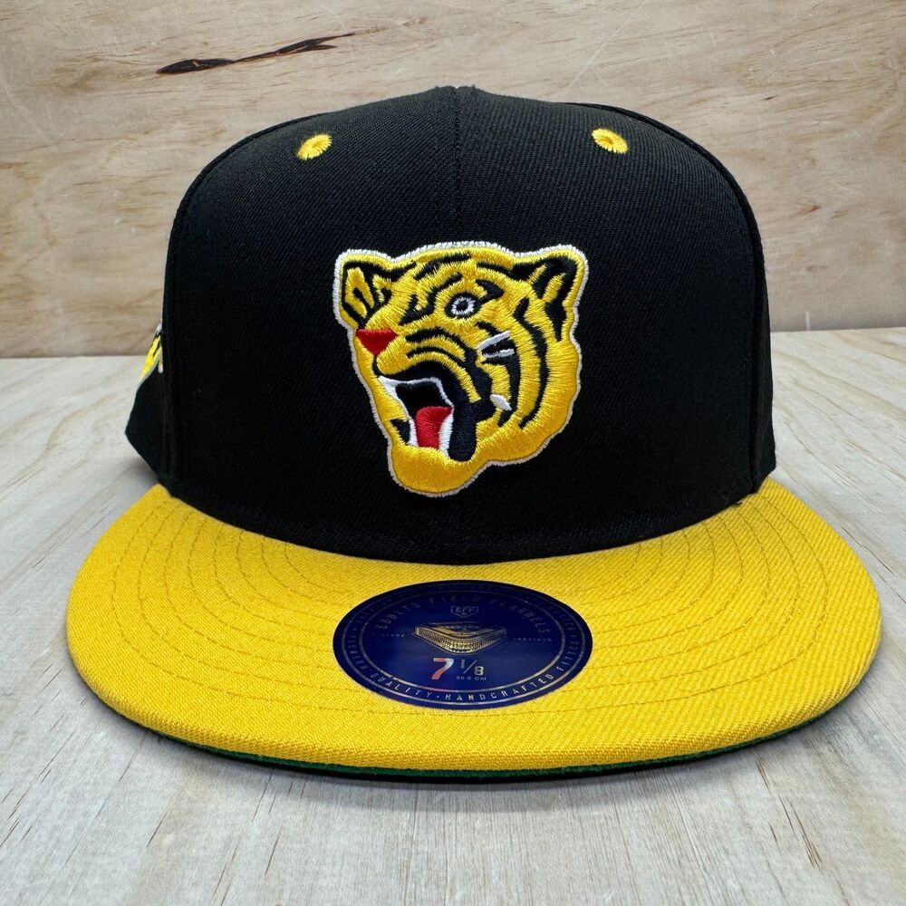 NEW Osaka Tigers Ebbets Field Flannels DNA Fitted Cap Hat Black sz 7 1/8